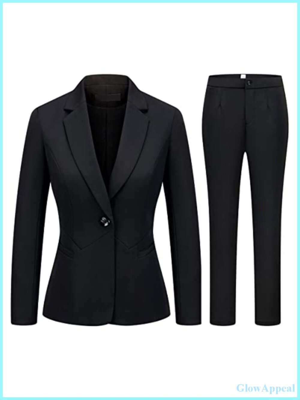 Women's 2-Piece Business Suit Set Blazer and Dress Pants Polyester Spandex